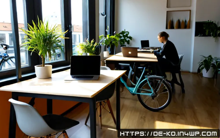 Home 13 코워킹 스페이스에서의 유연한 근무 환경 - Photorealistic modern coworking space in Berlin, diverse professionals working flexibly at shared de...