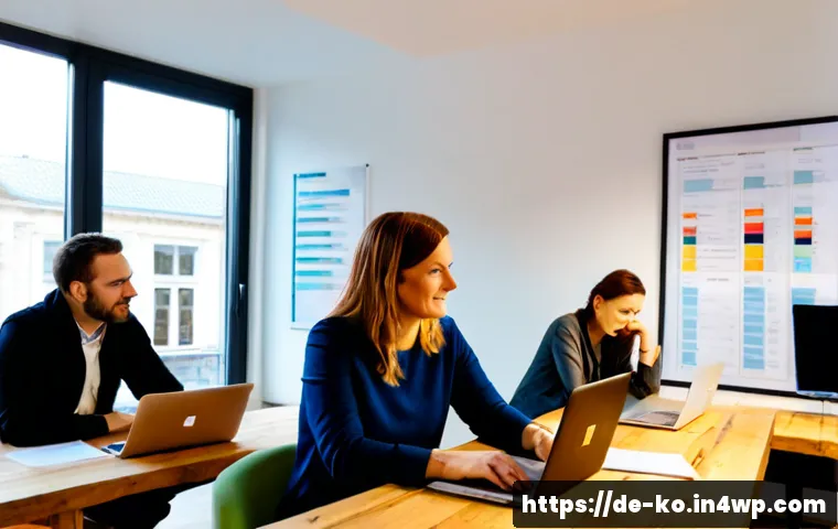 Home 15 코워킹 커뮤니티의 성과 측정 방법 - Photorealistic modern coworking space in Berlin, diverse German professionals and freelancers collab...